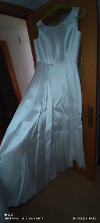 vestido blanco con bolsillos
