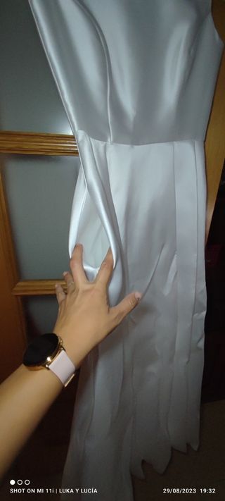 vestido blanco con bolsillos