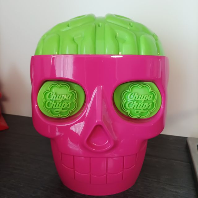 teschio cervello halloween chupa chups porta dolci