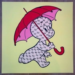 Serigrafia “ Its Raining Gucci “ 