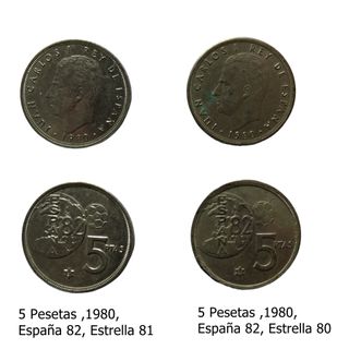 Dos Pesetas 1980,España 82, *80, *81