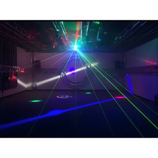 Cabeza móvil Football LEDs y Laser 3 en 1