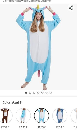 Disfraz pijama de unicornio