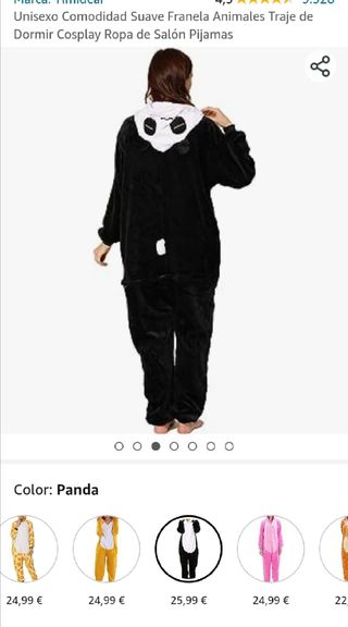 Disfraz pijama oso panda