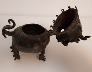 Perro leon foo incensario