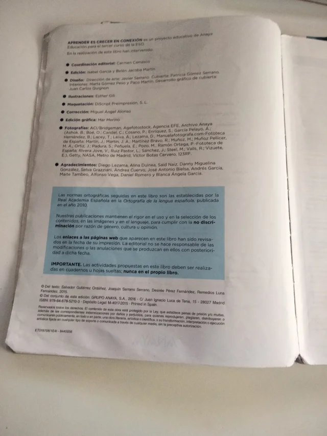 LENGUA Y LITERATURA 3 ESO. EDIT. ANAYA
