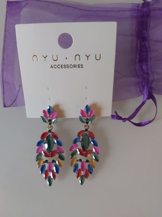PENDIENTES DE FIESTA LARGOS DE COLORES
