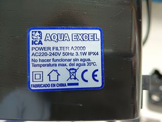 Filtro acuario mochila Aqua Excell A2000
