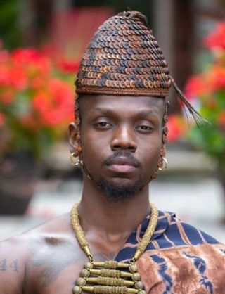 SOMBRERO/GORRO TRIBU LEGA. R.D. CONGO.