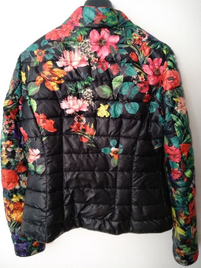 giacca imbottita fantasia floreale M