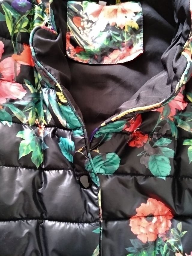 giacca imbottita fantasia floreale M