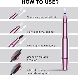 Torno para Uñas 25000RPM, 12 en 1 Lima Eléctricas