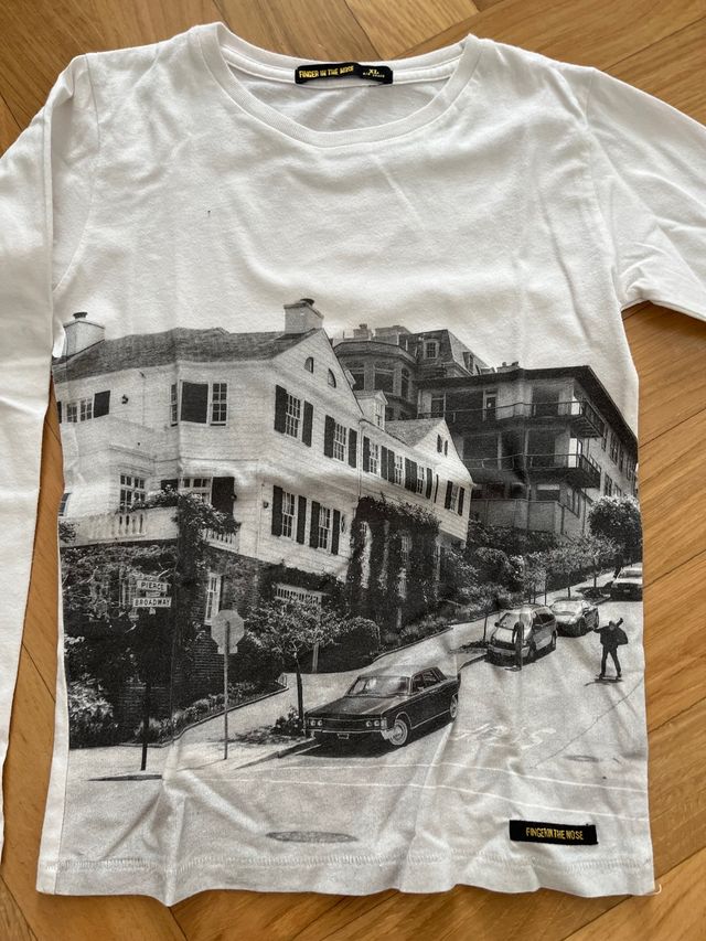 Polo blanco Finger in the Nose, talla 8-9