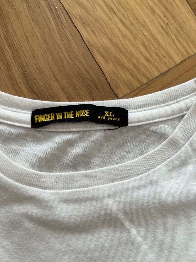 Polo blanco Finger in the Nose, talla 8-9