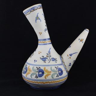 Porron de Vino de Ceramica Pintado a mano JAMI