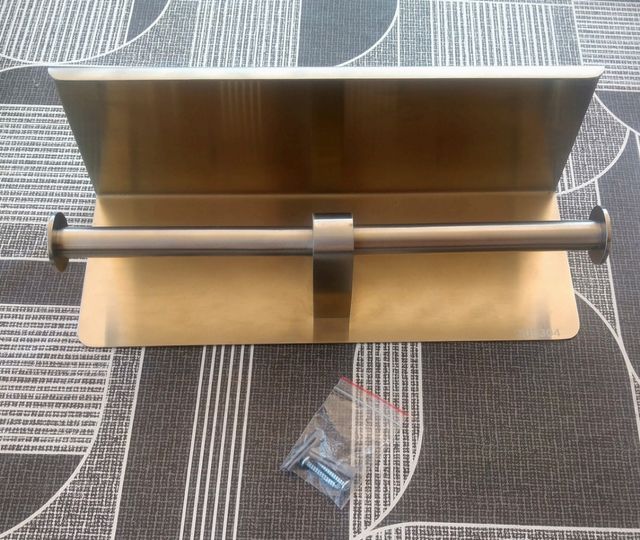 Soporte papel higiénico doble.