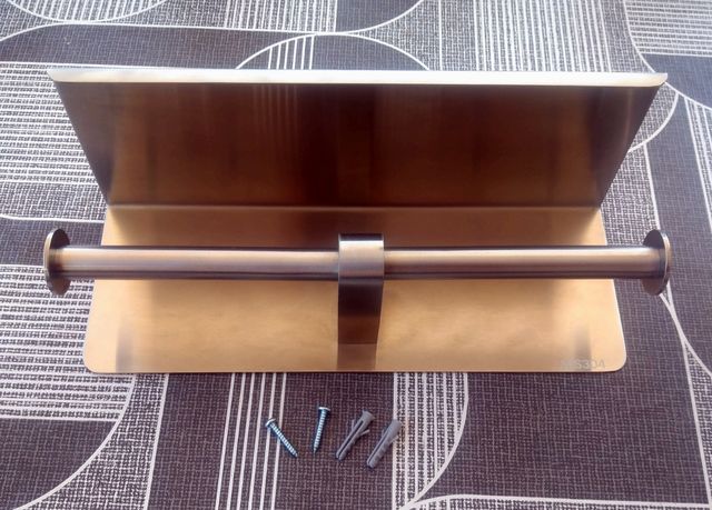 Soporte papel higiénico doble.