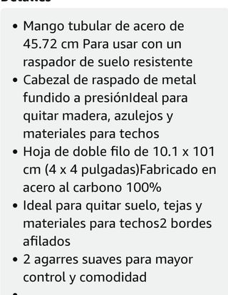 Raspador de suelos. Rasqueta
