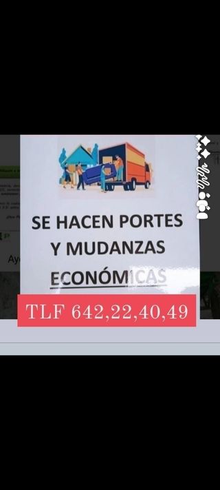 Se hacen portes y mudanzas