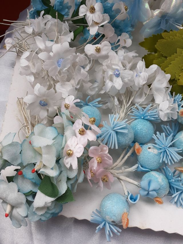 Lotto fiorellini di stoffa per handmade 