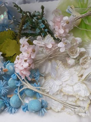 Lotto fiorellini di stoffa per handmade