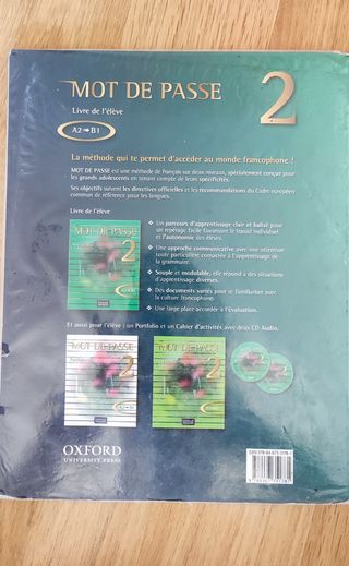 Libro francés Mot de Passe. ISBN:987-84-673-5178-1