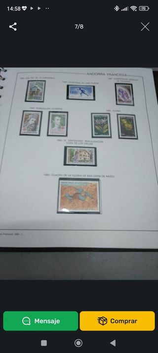 Sellos de Andorra España y Francia