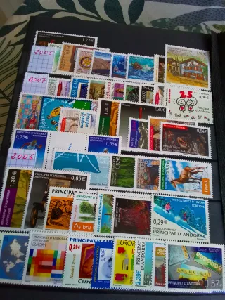 Sellos de Andorra España y Francia