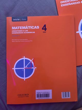 Libros Matemáticas Inicia Dual 4to ESO
