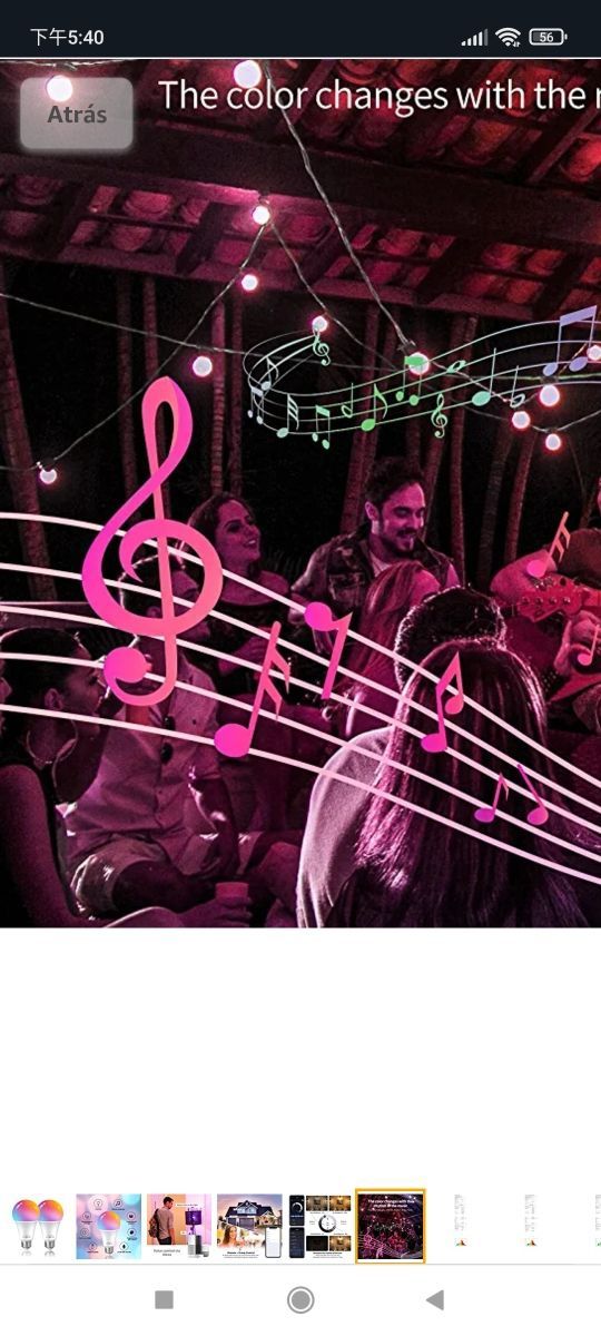 Bombillas Alexa E27 WiFi inteligente LED 10W 1000L