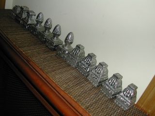 Pesas, brasero, badila, terminales niquelado, bola