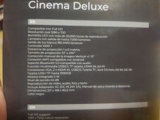 Proyector cinema deluxe pricton