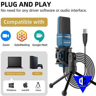 TONOR PC Micrófono de Cardioide Condensador TC777