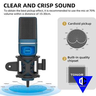 TONOR PC Micrófono de Cardioide Condensador TC777