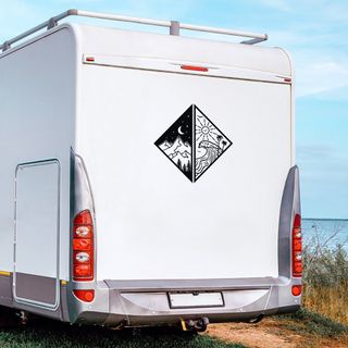 Adesivo Autocolante Yin & Yang Meditação Carro