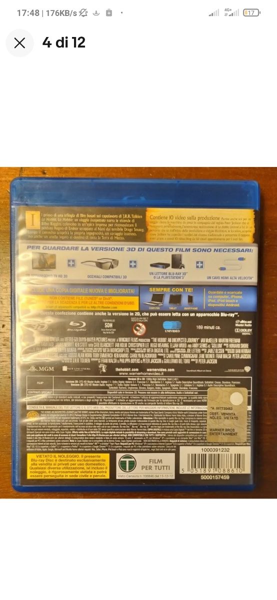 LOTTO BLU RAY 3D 
