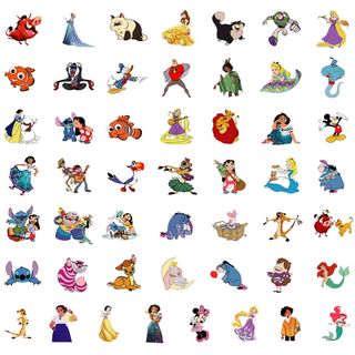 100 Autocolantes Disney Bonecos Cartoons Criança