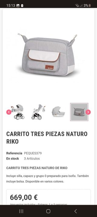 Carro bebe+silla paseo+capazo