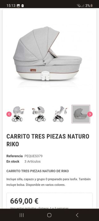 Carro bebe+silla paseo+capazo