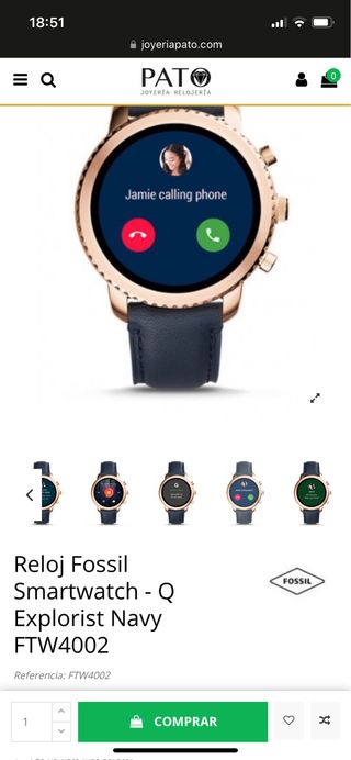 Smartwatch Fossil modeloFTW4002