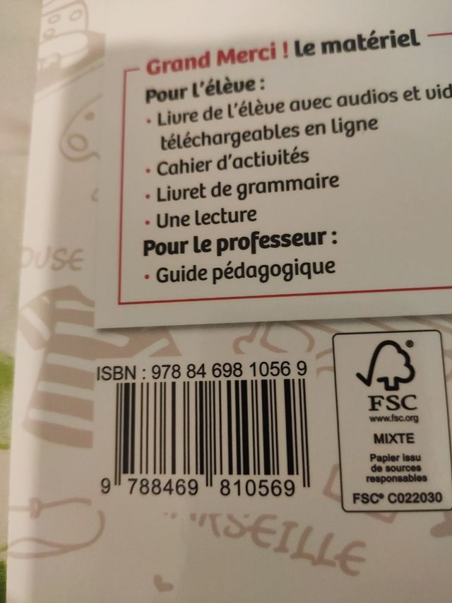 Cuaderno ejercicios Grand Merci 4