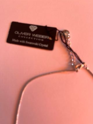 Colgante Anello rodio cristal swarovski