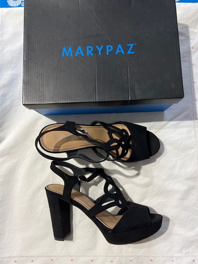De Fiesta Marypaz Marypaz Tacones Blancos Tacón Calzado En Marypaz