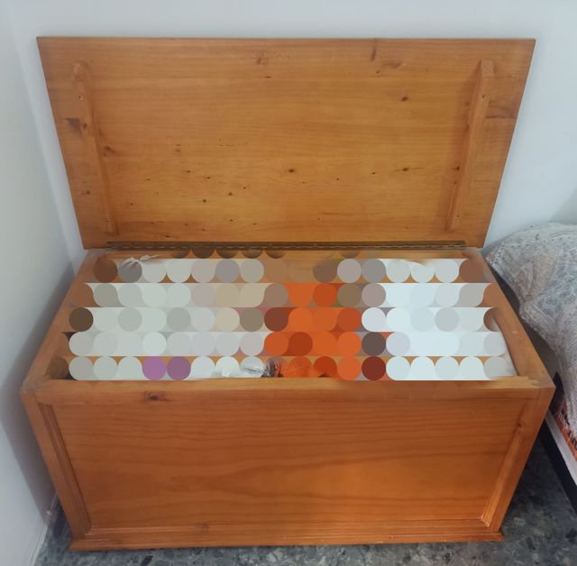 Baúl artesanal madera maciza