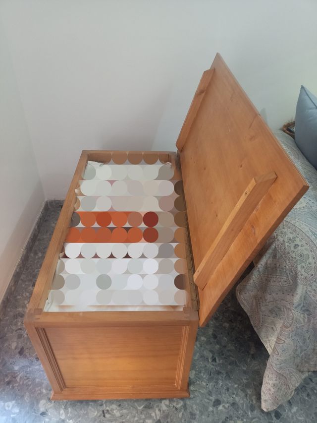 Baúl artesanal madera maciza