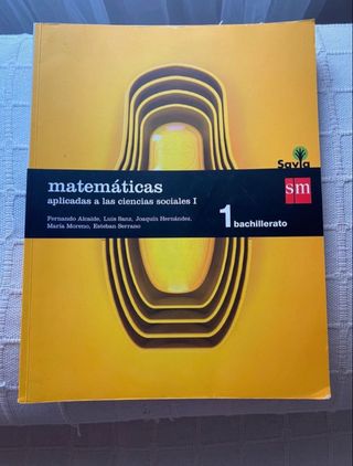 Libro Matemáticas 1⁰ bachiller