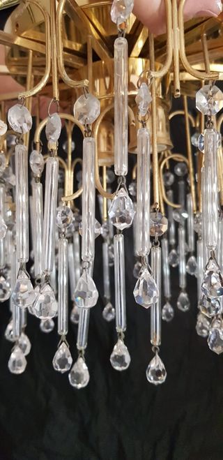 lampara de techo lagrimas de cristal