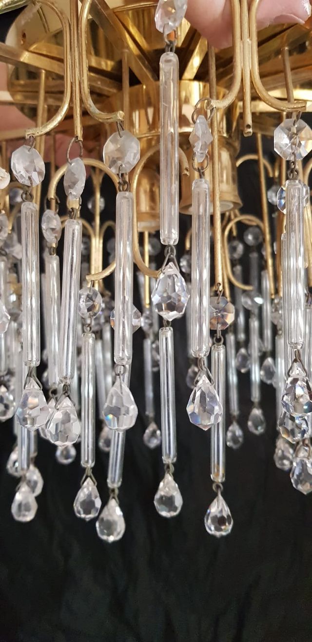 lampara de techo lagrimas de cristal