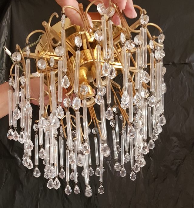 lampara de techo lagrimas de cristal