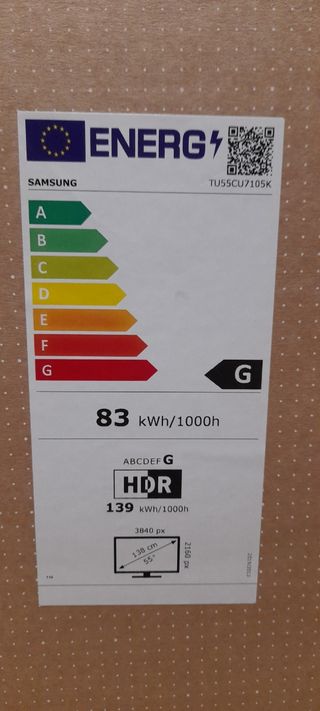 TV 55" Samsung serie CU7105 Cristal UHD